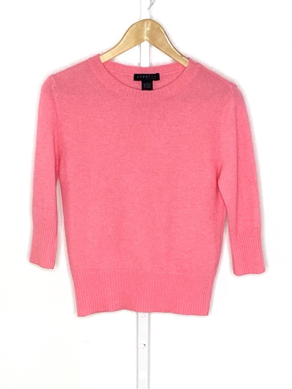 Express World Brand | Y2K Pink Made in Italy Knit Half-Sleeve Sweater Sz Large